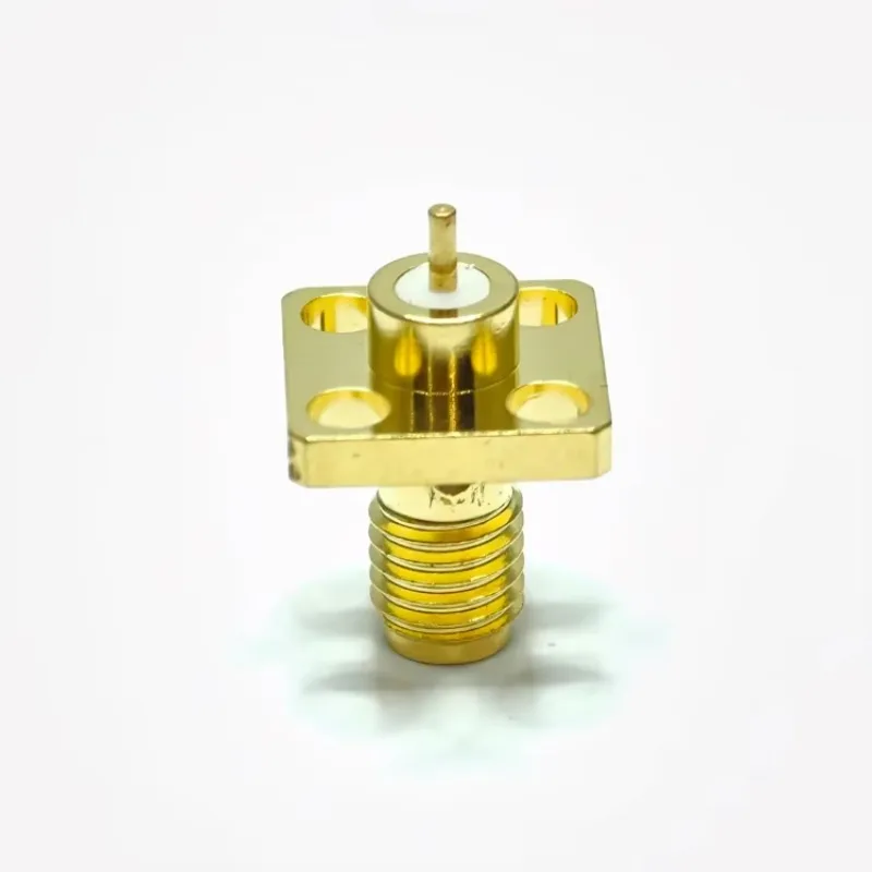 New Arrival SSMA-KFD12 RF Coaxial Connector, Female Flange Mount, High Frequency Signal Transmission Component