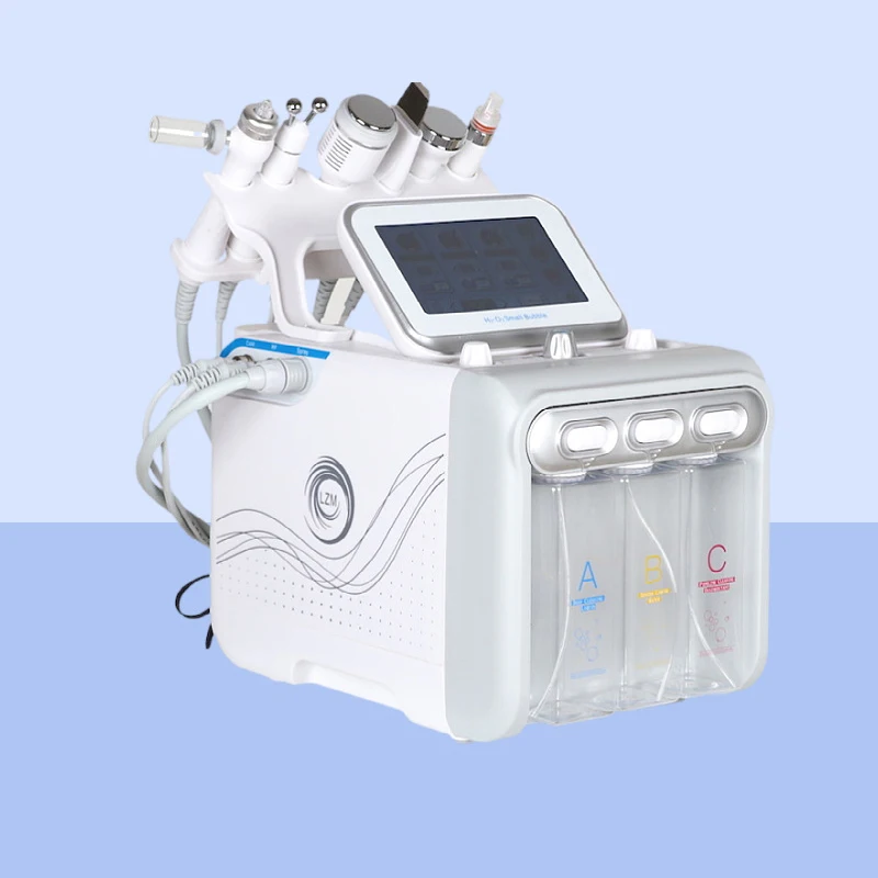 6-in-1 vacuüm gezichtsreiniging Hydrowater Zuurstof Jet Peel Machine Ance Pore Cleaner Gezichtsmassage Kleine bubbel Huidverzorgingsapparaat