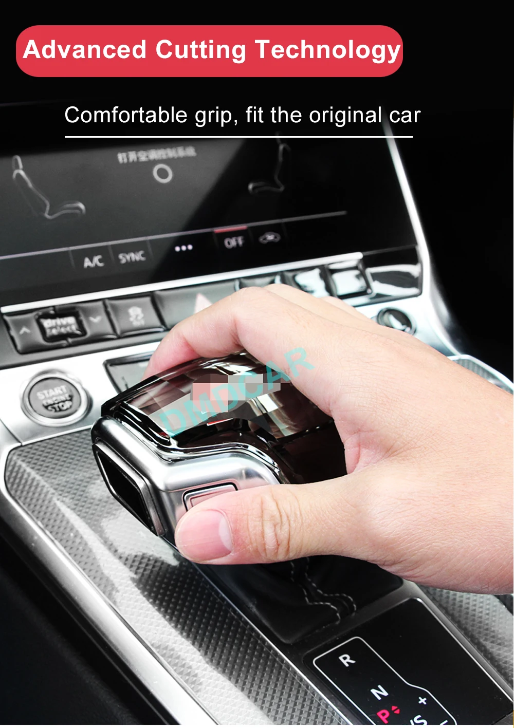 Crystal Car Handles Gear Shift Knob For Audi A6 A7 A8 Q8 Q5 RS7 S6 S7 S8 RS6 SQ7 2017-2022 Car Accessories