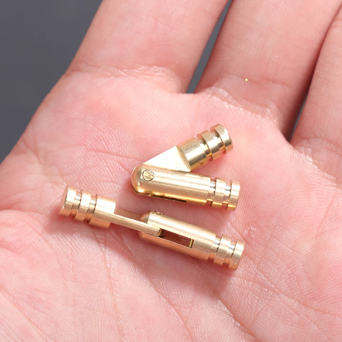 

50pcs Hinged Gift Box Heavy Duty Hinges Jewelry Spring Closure Cylindrical Automatic Case Box Stainless Steel Screws Included