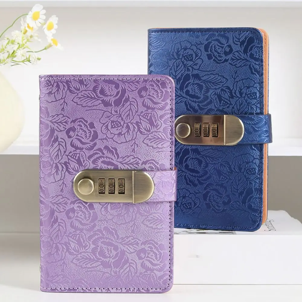 50Sheets Saving Money Binder Emboss Flower Savings Handbook Budget Binder with Lock Refillable Cash Envelopes Planner Organizer