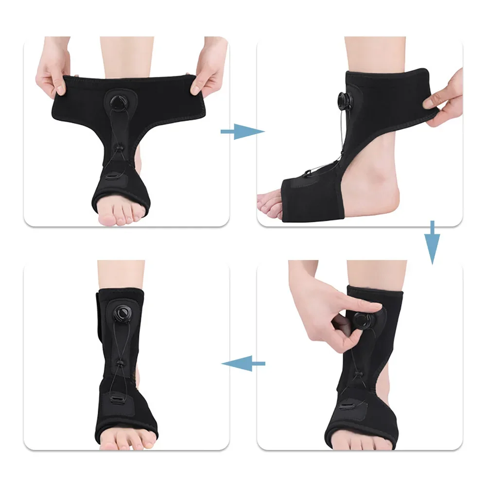 Foot Drop Orthosis Brace Plantar Fasciitis Support Ankle Support Sports Injury Fracture Splint Stabilizer Ankle Fixation Device