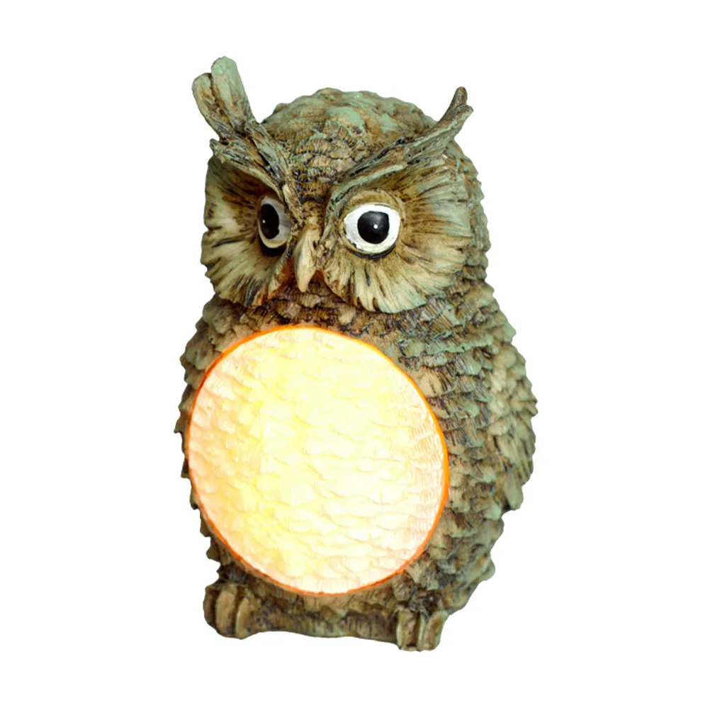 

Solar Owl Couple Dark Green Garden Lighting Garden Solar Owl Shape Light Outdoor Resin Craft Animal Light Outdoor Decoration