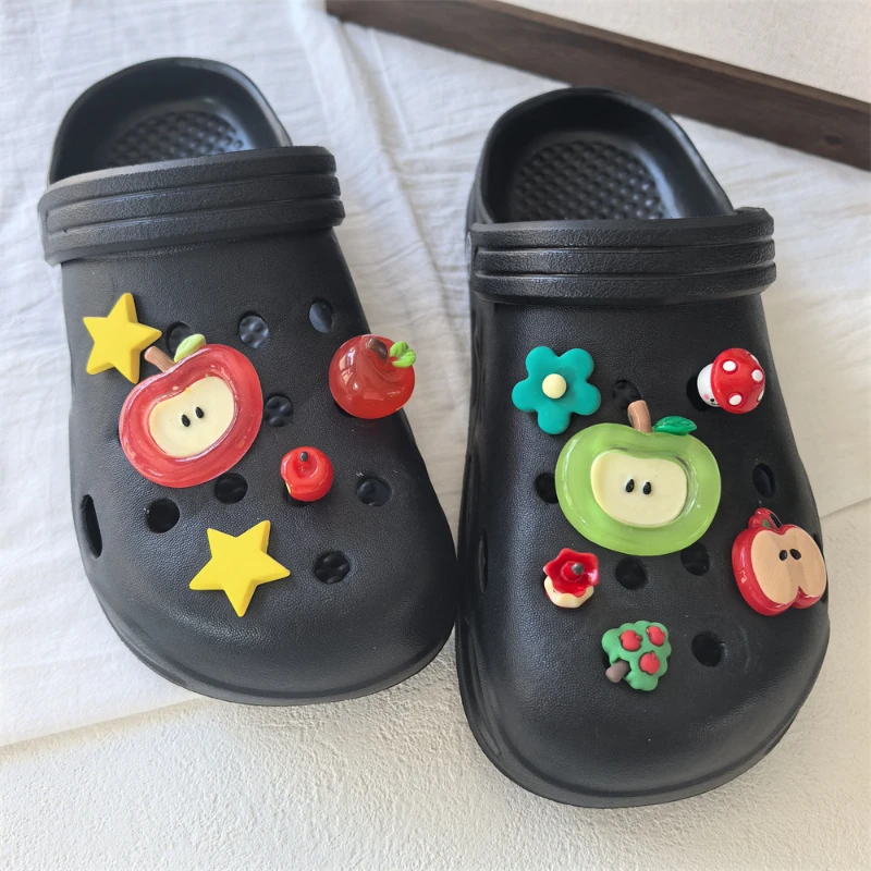 New Cute And Fresh Creative Abs Faux Fruit Shoes Charms Diy Shoes Accessories For Garden Shoes, Sandals Xmas Gifts