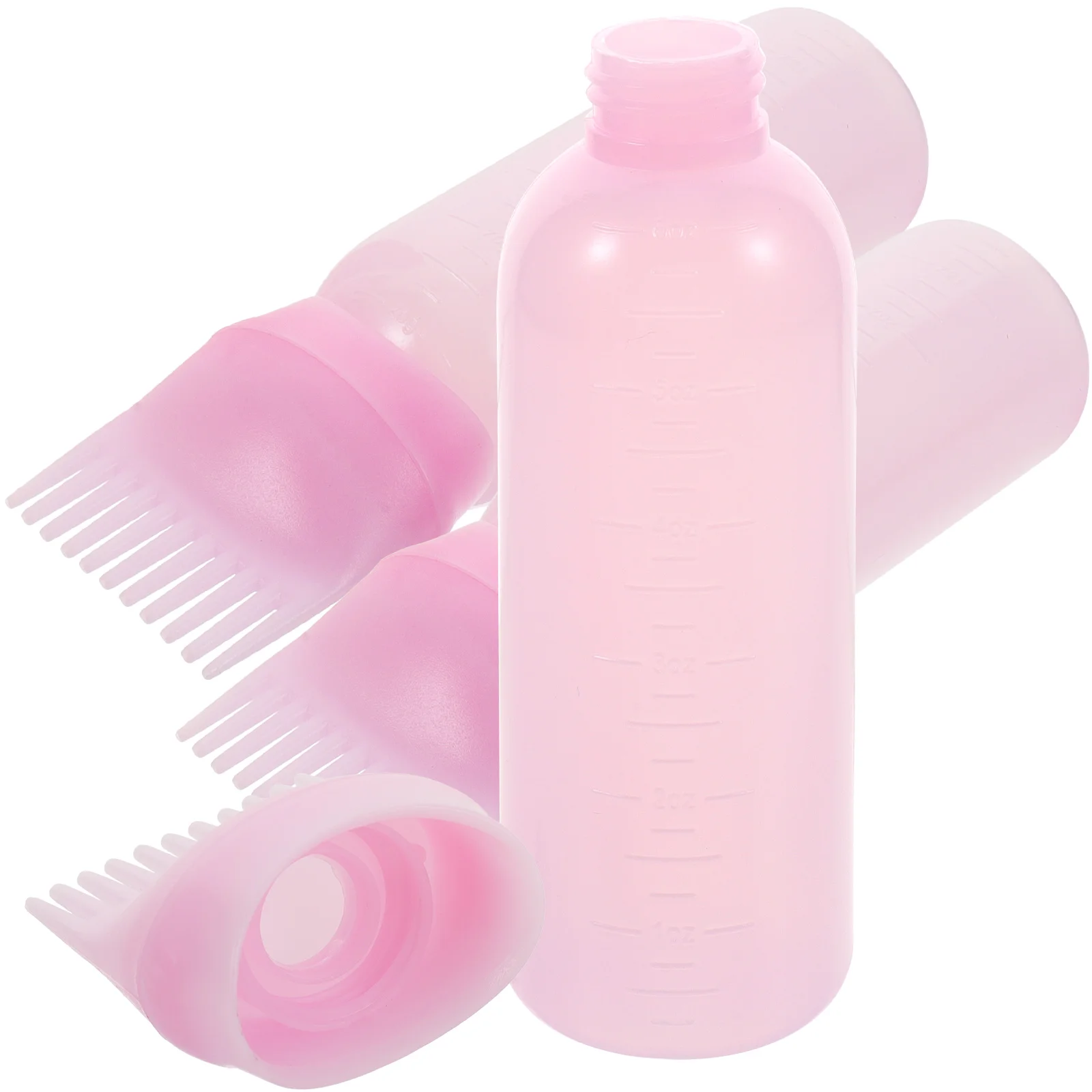 

3 Pcs Medicine Bottle Root Comb Applicator Bottles Travel Shampoo Toiletries Hair Color Plastic for Oiling