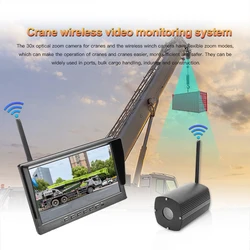 Crane 10Inch Wireless Monitor+Waterproof 30X Zoom Car Reversing Rear Amplification Camera ,Tower Crane Wirless Camera Monitor