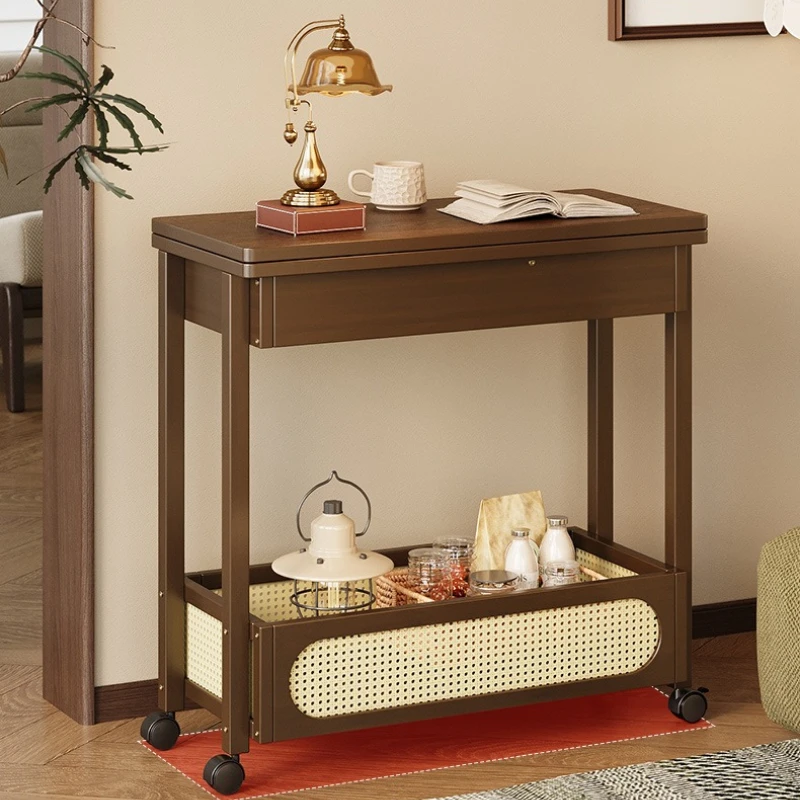 

‌ Современная тележка для хранения, складная тележка для закусок, мобильный приставной столик, креативная тележка для сервировки еды для кухни и гостиной