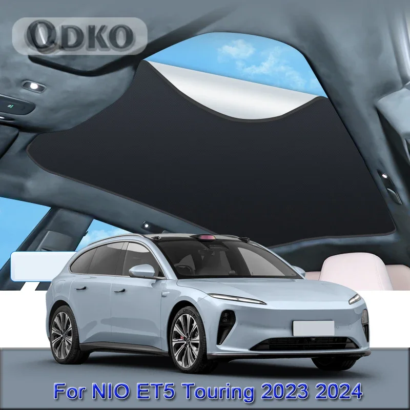 Car Electrostatic Adsorption Sunroof Sunshade Covers Fit For NIO ET5 Touring 2023 2024 2025 Heat Insulation Skylight Sticker