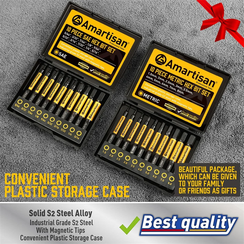 Imagem -04 - Magnética Hexagonal Chave de Fenda Bits Grupo s2 Alloy Steel Black Storage Box Extension Bit Adapter Kit 20 Pcs