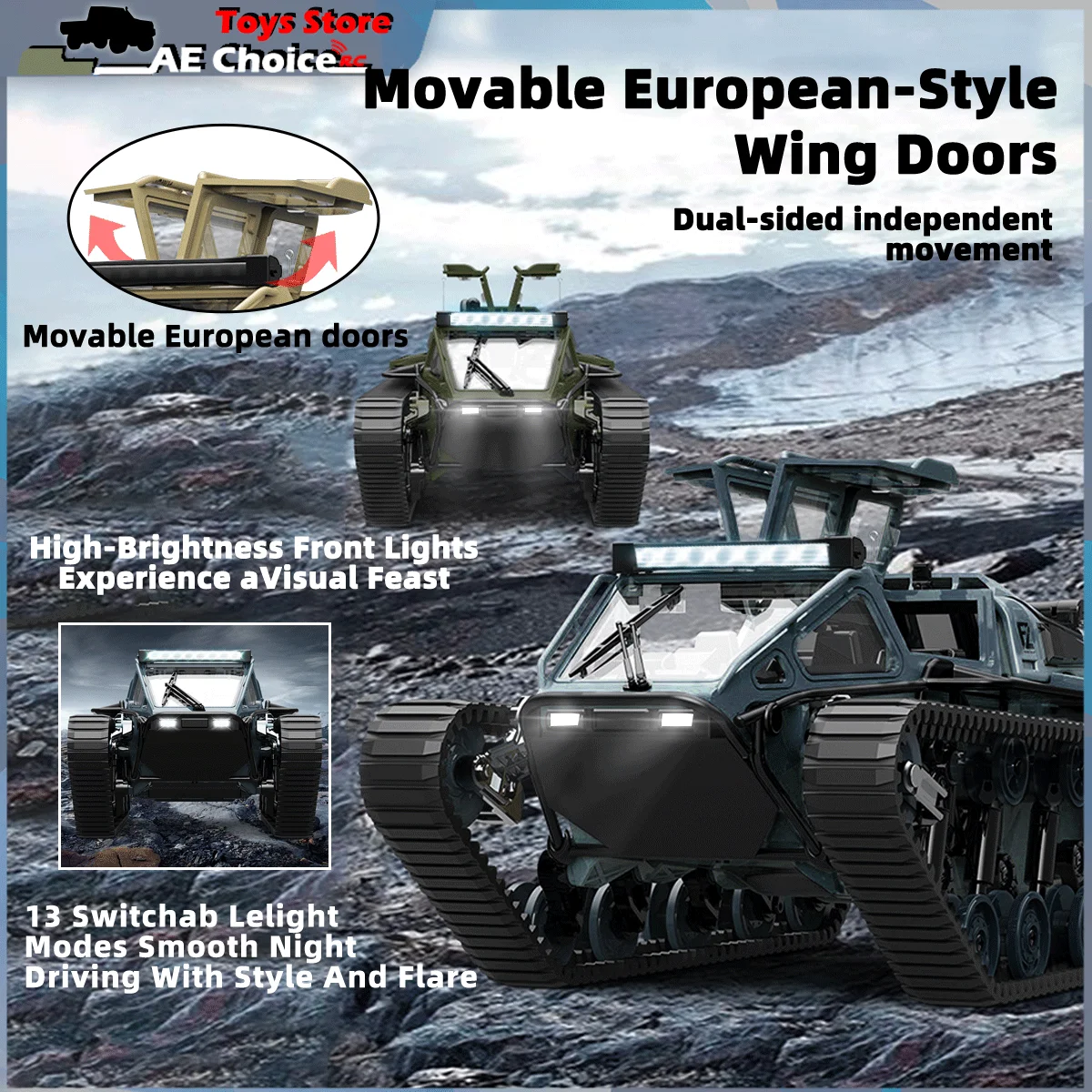 JJRC C8812 RC Tank 2.4GHz réservoir sur chenilles à grande échelle voiture RC Rotation à 360 degrés dérive télécommande véhicule tout-terrain jouets pour garçons