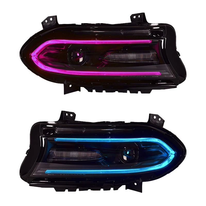 

LED Front Headlights for Charger SE SXT RT 2015-2019 - RGB DRL Turn Signal