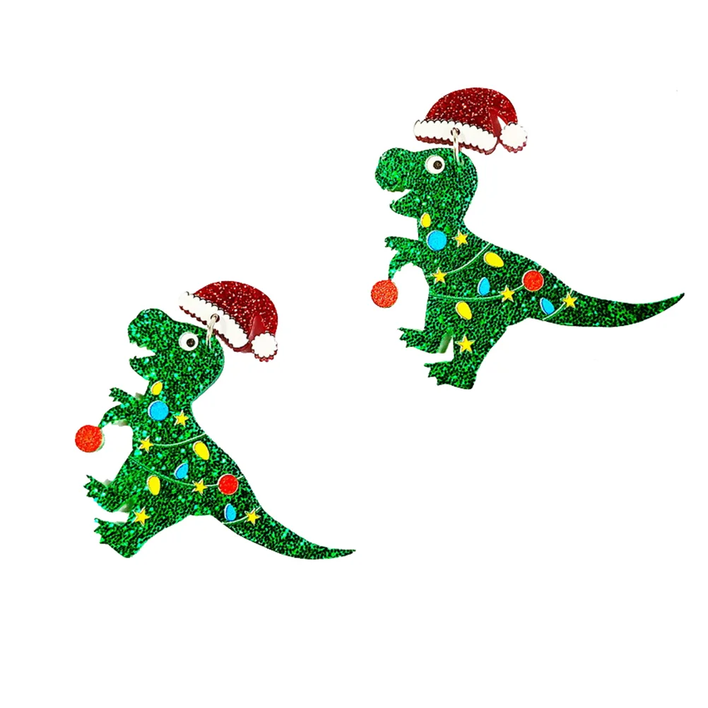 Christmas Earrings Xmas Dangle Pendants Decorations Dinosaur Drop Woody Toy Tots Toys