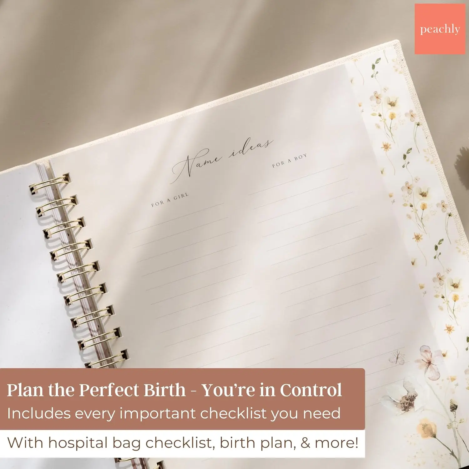 Pregnancy Journal - Linen Pregnancy Book to Capture Every Milestone - Pregnancy Must Haves - Baby Book Keepsake Pregnanc