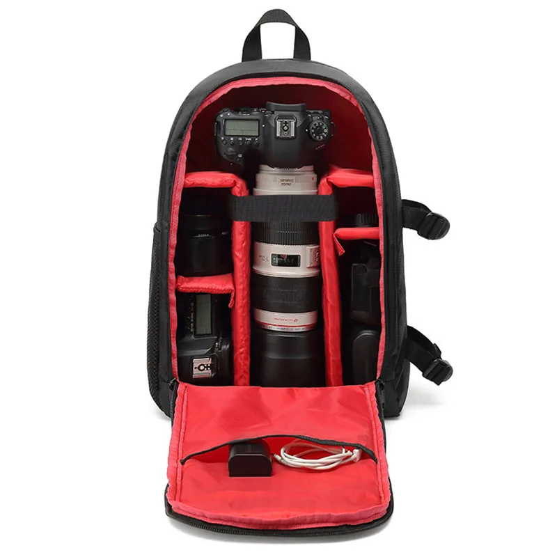 

Camera Backpack DIY Partition Video Digital DSLR Bag Waterproof Outdoor Camera Photo Bag Shockproof Lenses Case Laptop Backpack