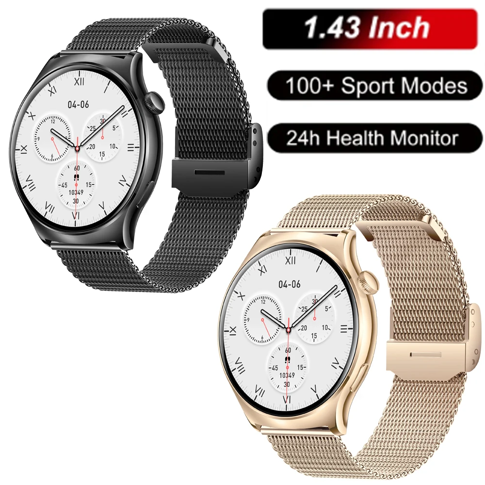 

2023 1.43" Sport Smart Watch Men Bluetooth Call Custom Dial Women Fitness Smartwatch for DOOGEE S100 Sony Xperia U OnePlus ZTE