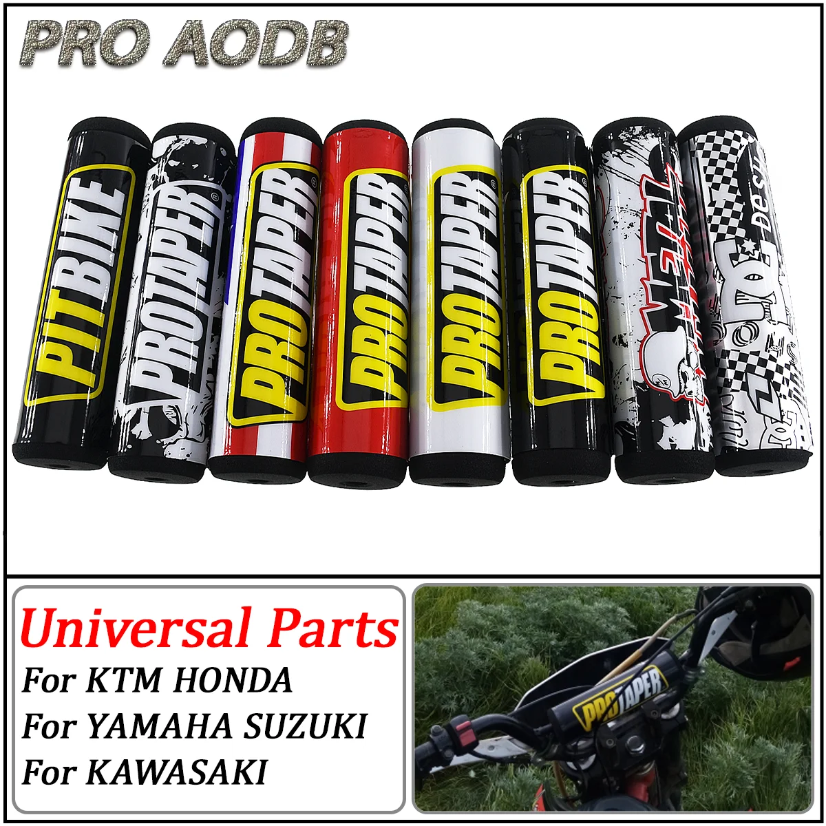 

Motorcycle Pro Taper 200mm Round Handlebar Pad 7/8" ForKTM HONDA YAMAHA KAWASAKI SUZUKI CRF CR YZF YZ WR KX KXF KLX RMZ DMZ