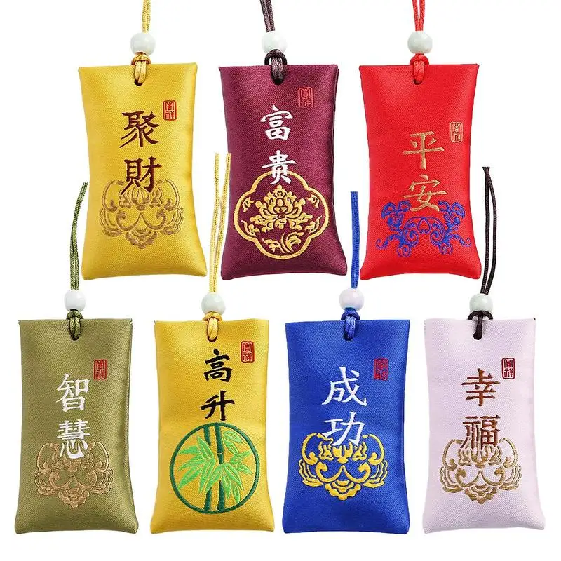 Lucky Spiritual Salt Pouch Spiritual Salt With Sachet Buddhist Spiritual Salt Pouch Necklace Amulet Blessing Sachets Pendant