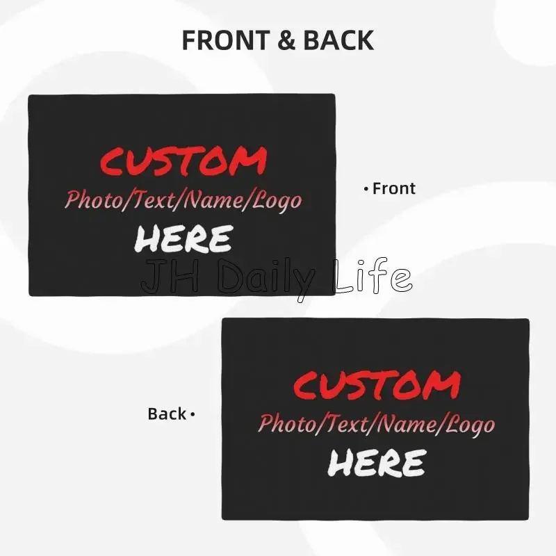 Benutzerdefinierte Tischsets mit Bildantext, 4er-Set, personalisierte Foto-Tischsets für Esstische, 30,5 x 45,7 cm, rutschfeste Tischsets aus Leinen