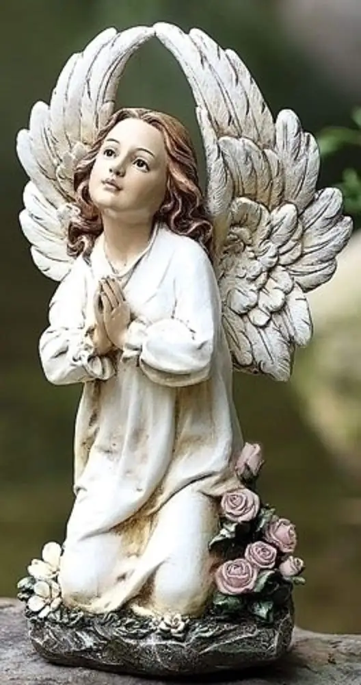 40cmH Kneeling Angel Garden Statue