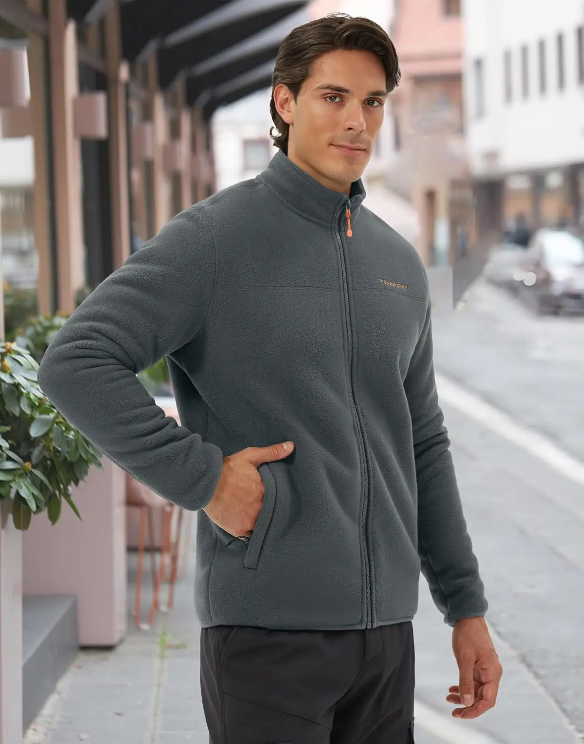 Pioneer Camp Men's Polar Fleece Sherpa Lined Jacket Warm Full Zip Up Thick Jacket Soft Outwear Winter Coat with Zipper Pocket