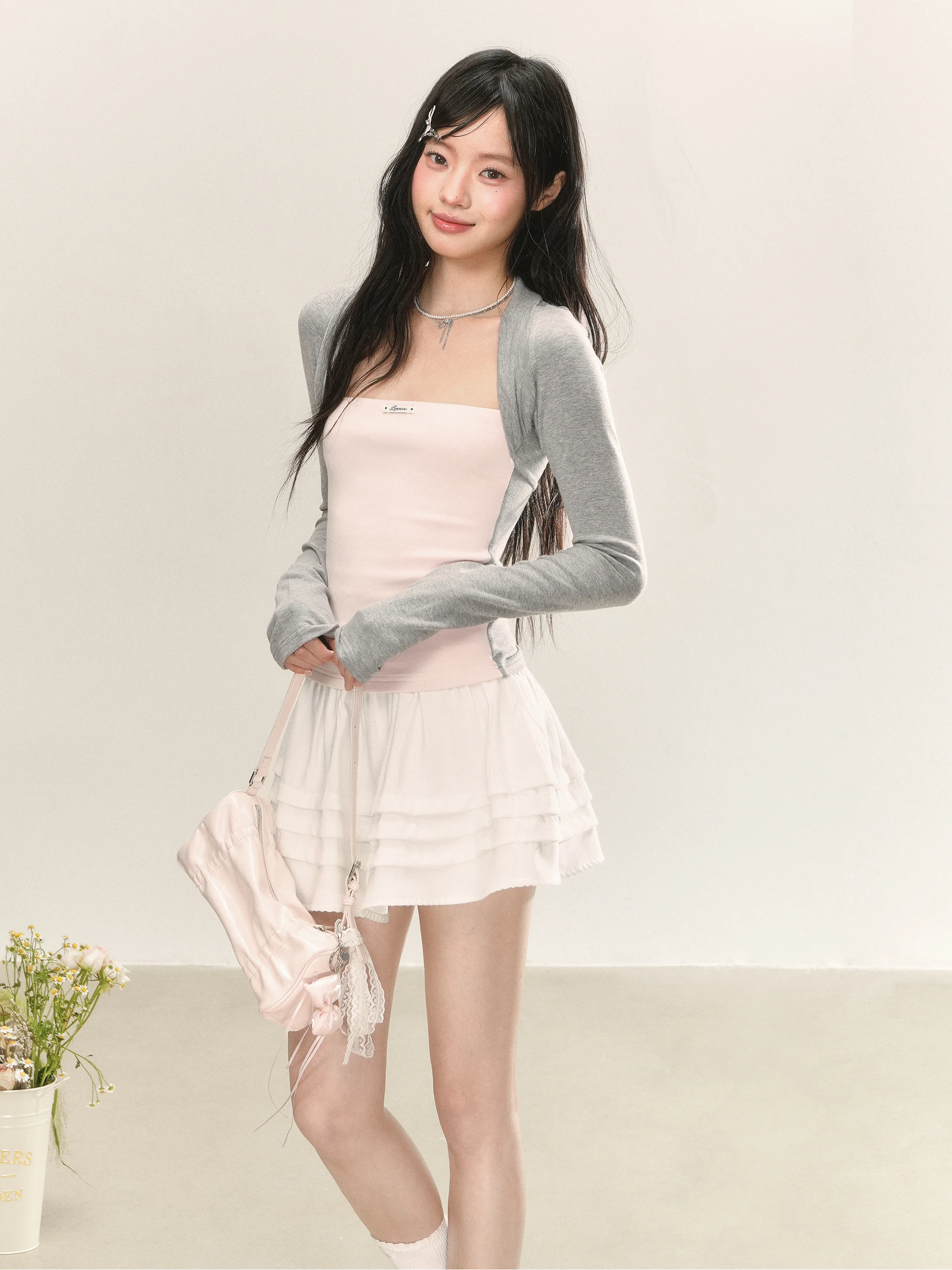 

Lennea Women's Long Sve Knitted Sweater Slim Fit Sweet Sle Base Layer Tank Top Early Spring Faion Trend Cotton Blend