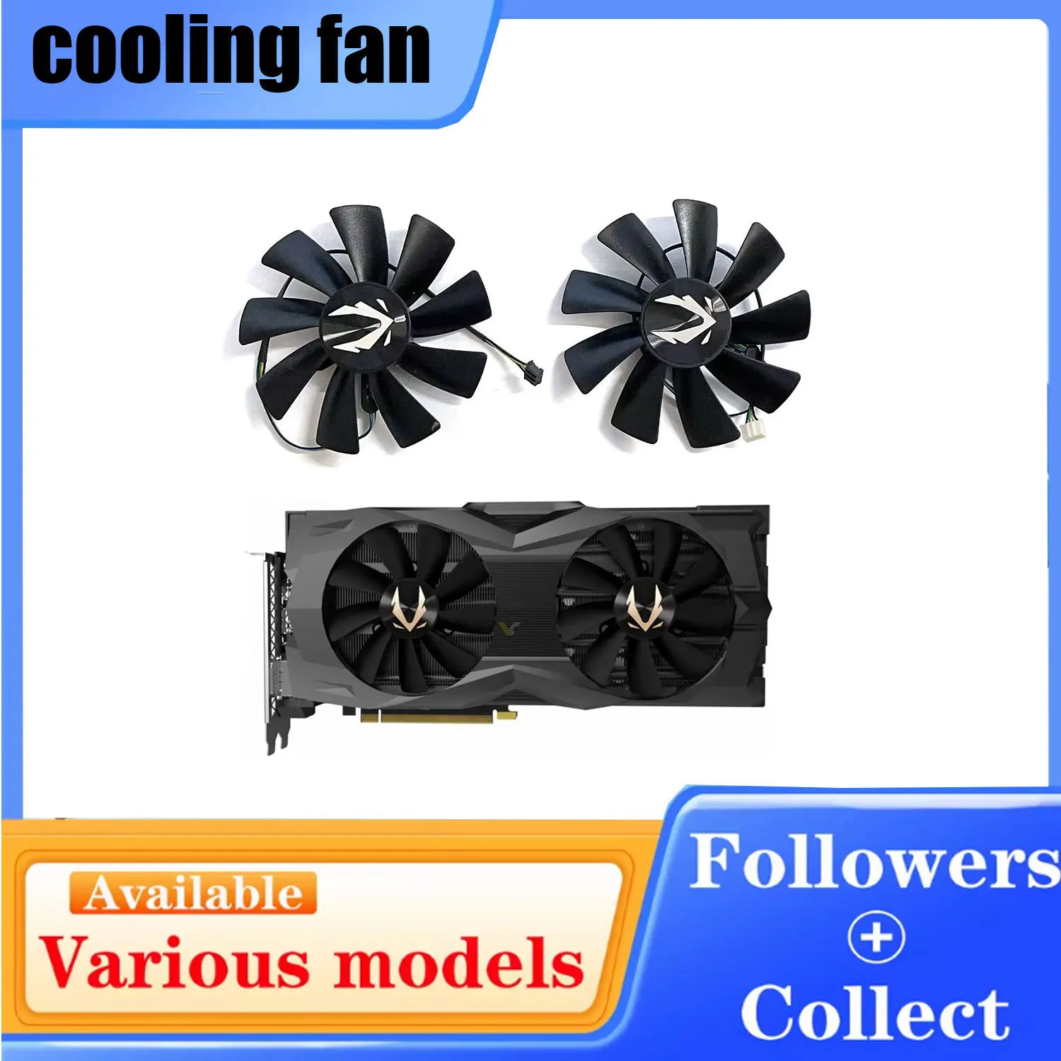 100MM GAA8S2U DC12V 0.45A 4Pin Graphics Fan for ZOTAC Gaming GeForce RTX 2080 RTX 2080 Ti SUPER AMP ZT-T20820D-10P OC