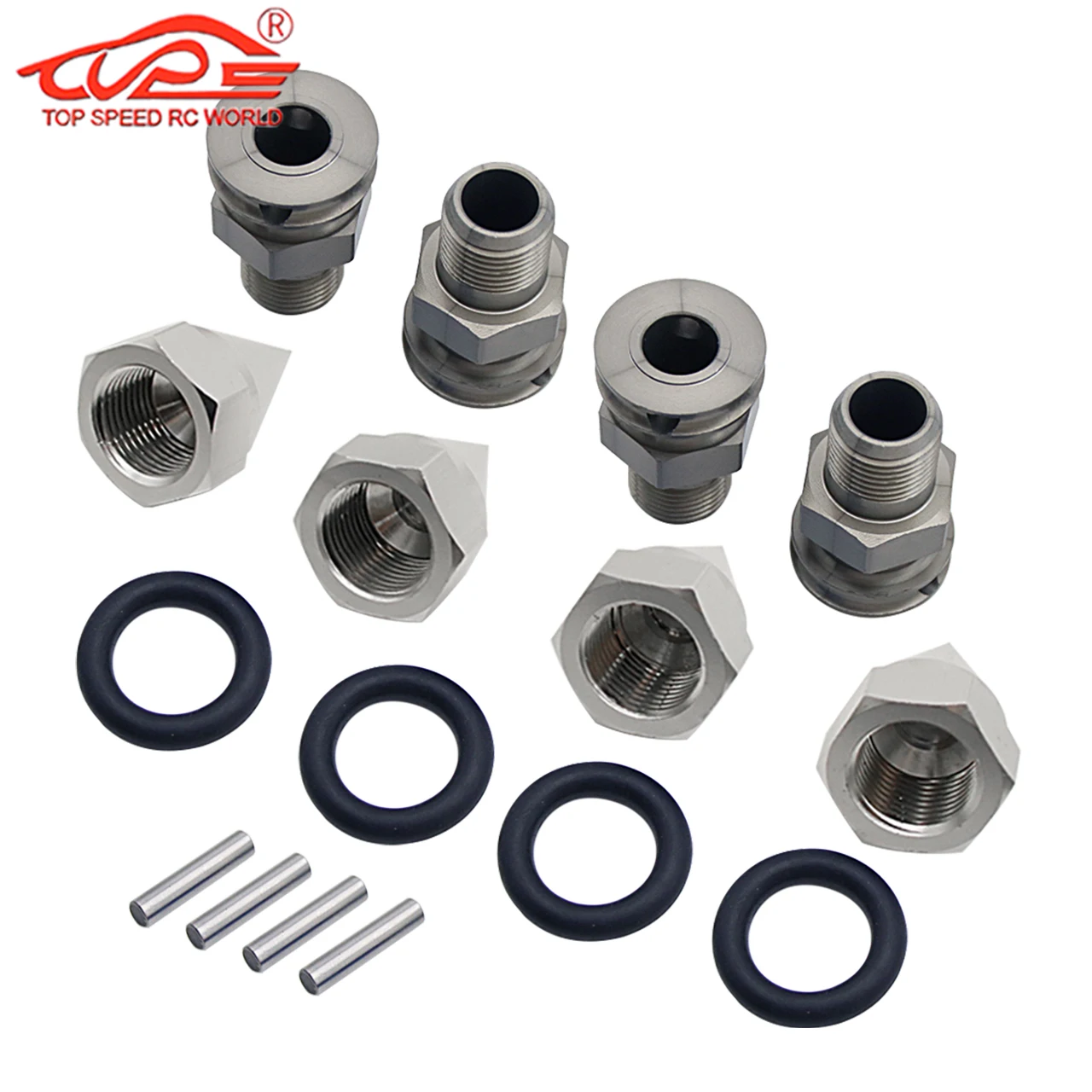 Metal Front Rear 24mm Hex Hub Axle or Wheel Nut 4pcs for 1/5 Losi 5ive T ROFUN ROVAN LT KingmotorX2 FID QL DTT Rc Car Parts - Image 4