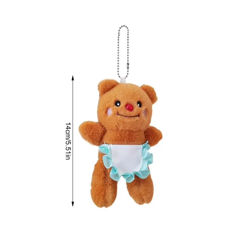 Cute Bear Keychain Mini Bear Plush Keychain Toy Keyring Pendant Stuffed Animals Charm Accessory for Backpack Purse Handbag