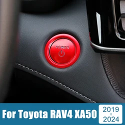 Per Toyota RAV4 XA50 2019-2021 2022 2023 2024 RAV 4 Hybrid Aluminium Car Engine Push Start Stop Button Ring Cover Trim Stickers