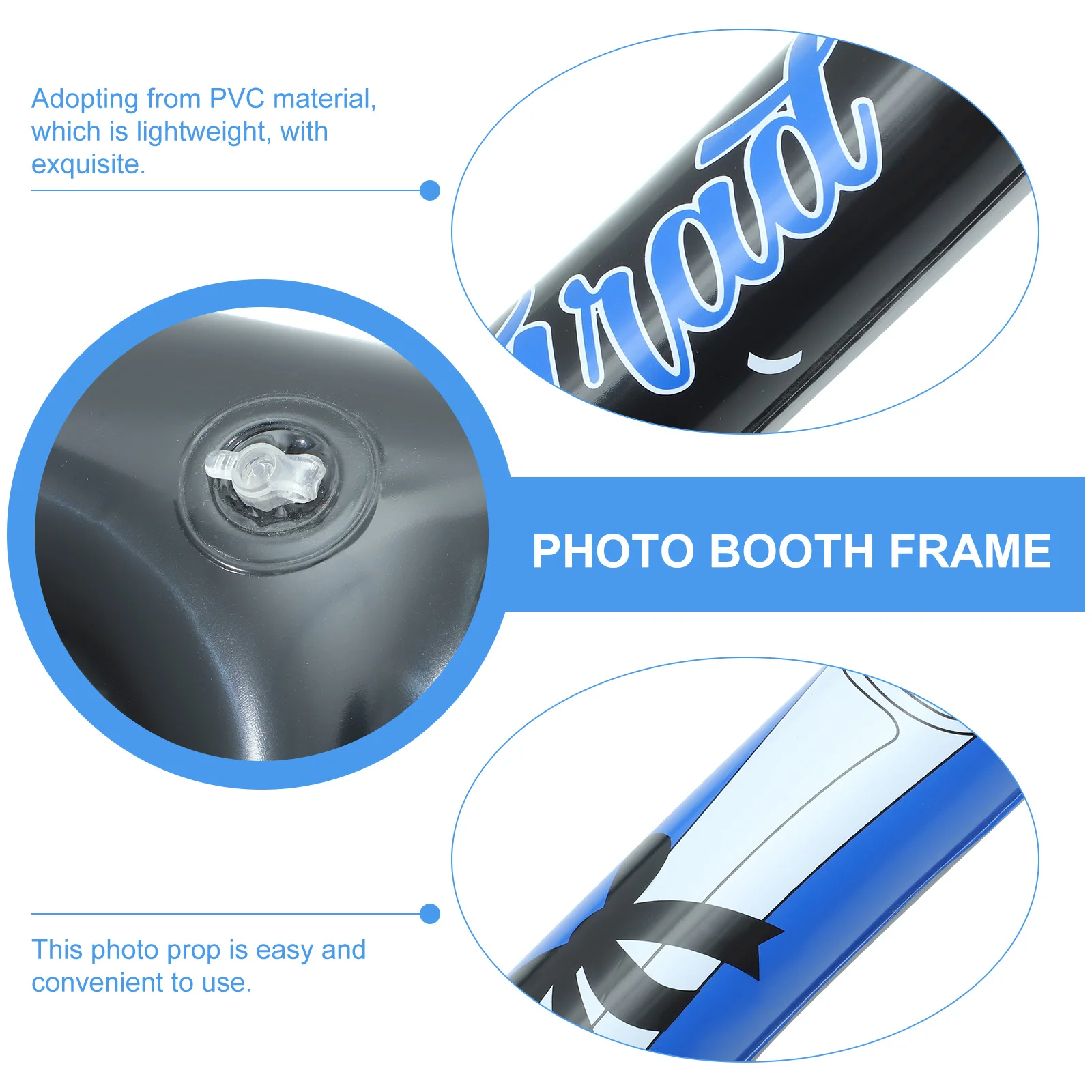 

Graduation PVC Inflatable Photo Booth Frame Lightweight 2024 Party Photo Props Selfie Picture Frame Graduation Prop