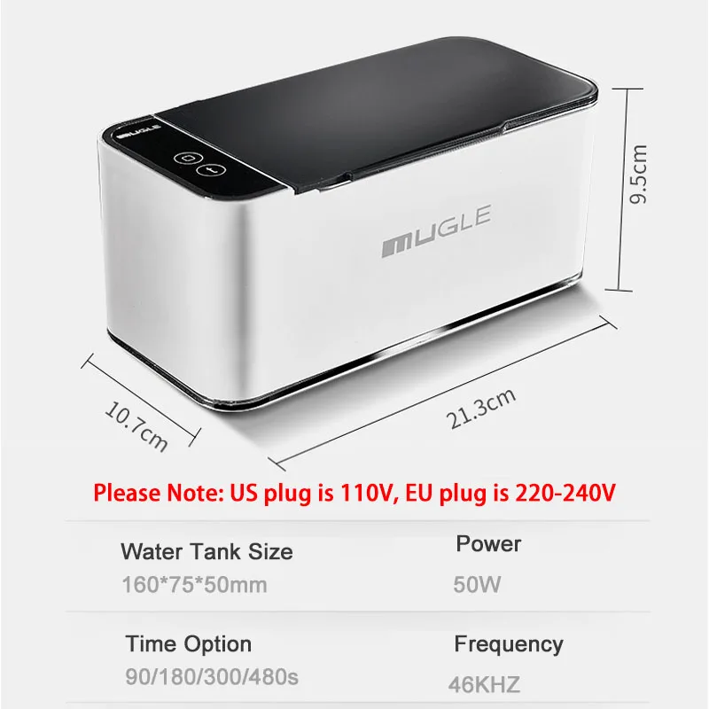 Ultrasonic Cleaner For Jewelry Glasses Circuit Board Watches Denture Teeth Razor Cleaning Washing Ring Jewelry Cleaner G664