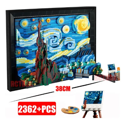 

IN Stock Compatible 21333 2316pcs Moc Art Painting Building Blocks Bricks Model Educational Toy Gift For Chidlren