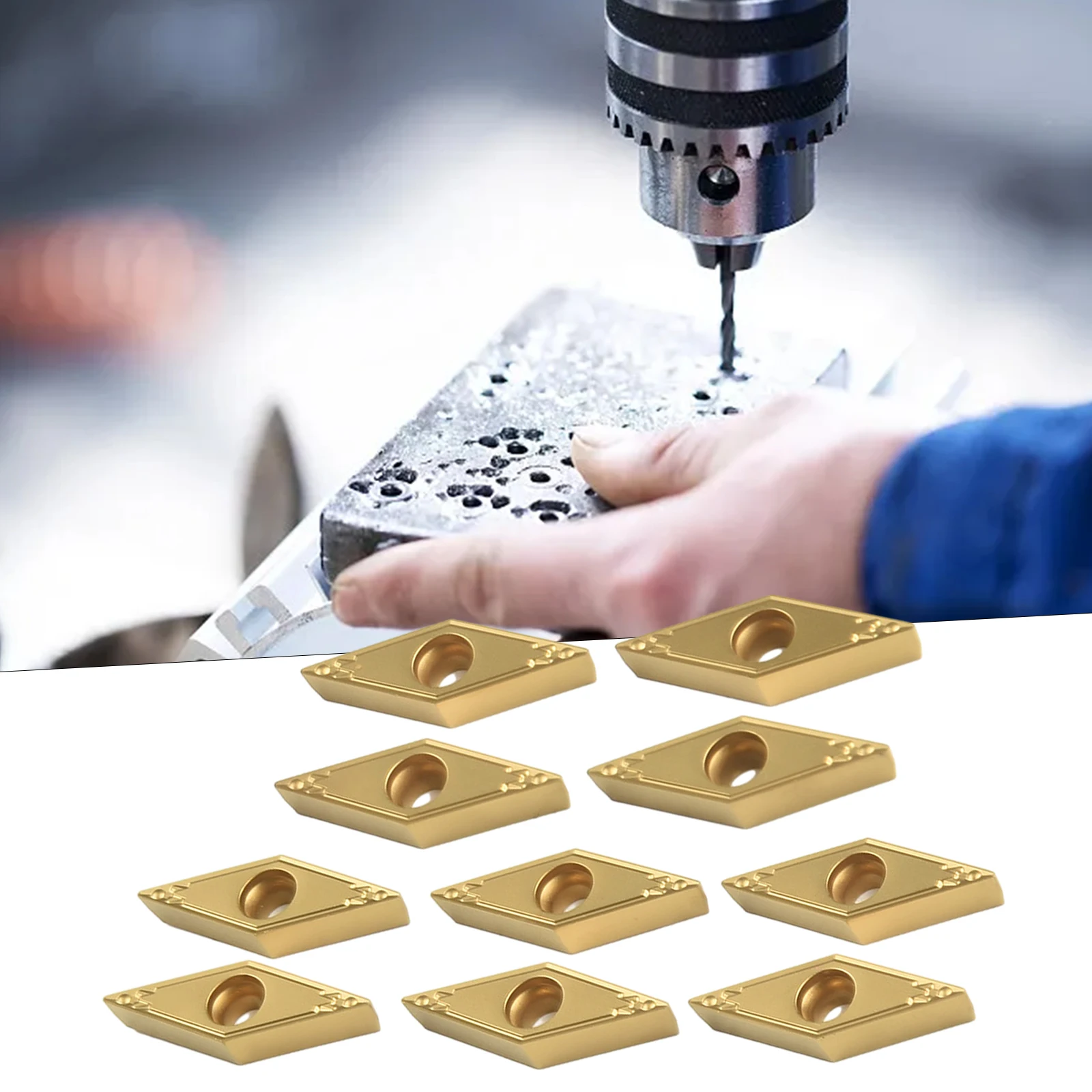 

Вставка с ЧПУ VBMT160404-HQ, 10 шт., индексируемая твердосплавная резка с ЧПУ, высококачественные токарные пластины из стали VBMT160404 HQ BP010