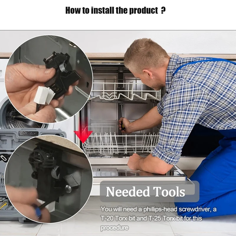 【Beliebt】 5304516818   Türriegel für Geschirrspüler für Frigidaire Electrolux Kenmore 154722401 , 154543901   EAP 12585469 ,PD 00044441 15475810