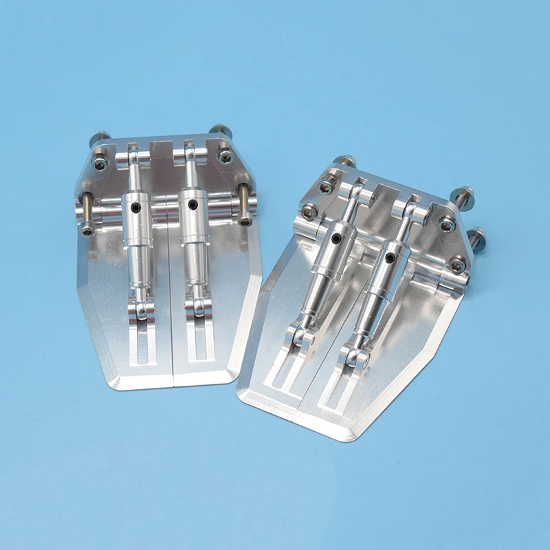 1 par de barcos Rc de aletas plateadas ajustables de alta calidad 68*57*30mm para barco modelo Nitro Gas RC