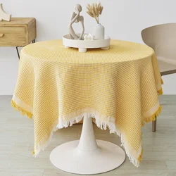 Autumn table decr Cotton Tablecloth Square Small/Fringed Table Cloth/Coffee Table Cloths/End Table Covers for Table Decoration