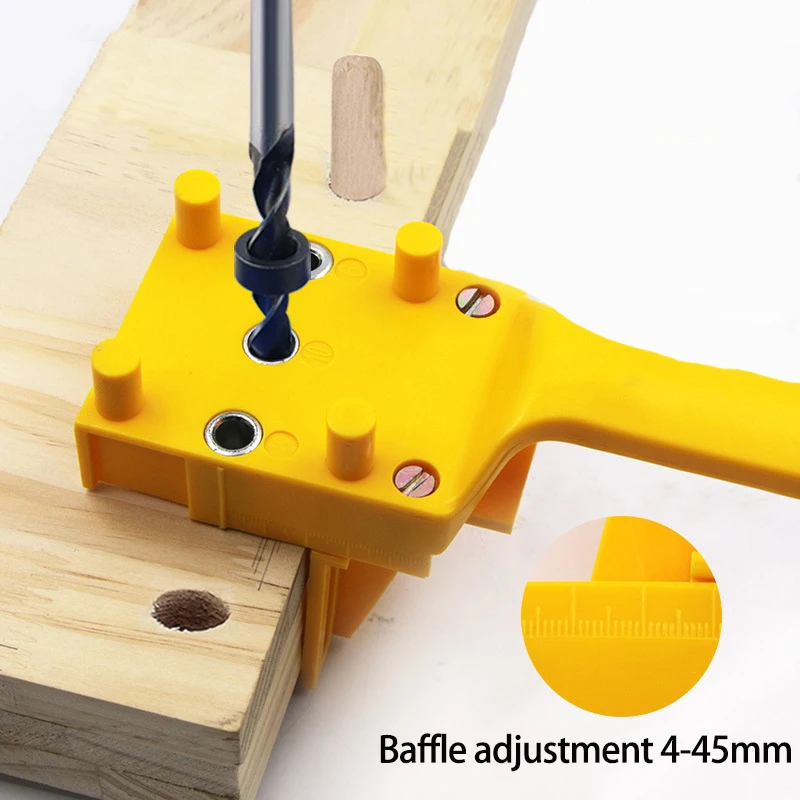 

Wooden punching drill locator straight hole puncher drill locator round wooden tenon splicing DIY carpenter tools woodworking