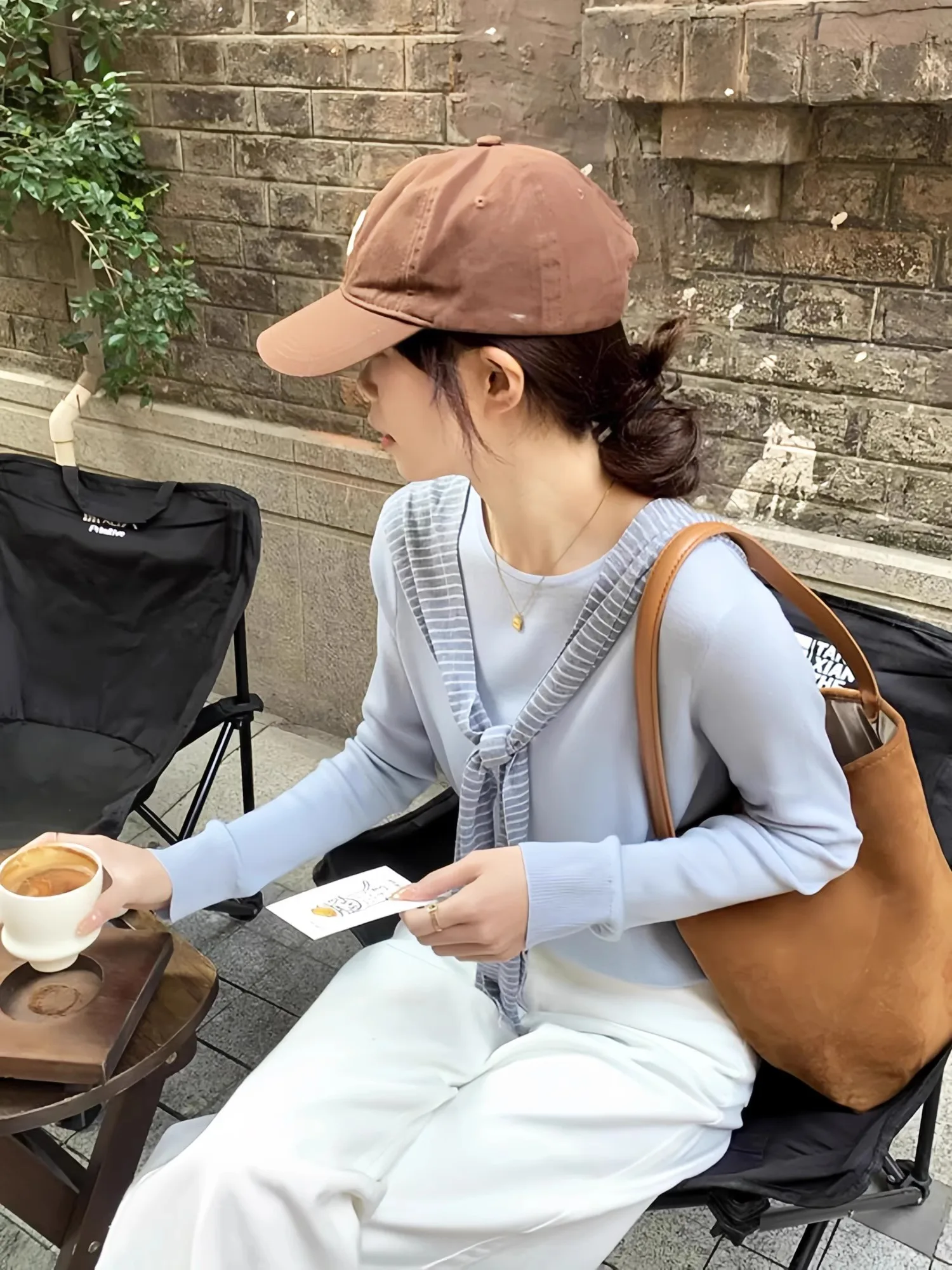 

Korean Sle Faionable Hooded awl Fake Two-Piece Long Sve Knitted Sweater Early Spring New Women's Trendy Slimming Top