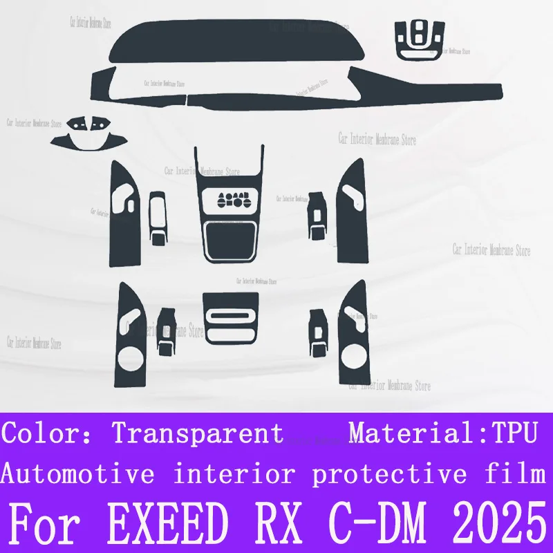 

For EXEED RX C-DM 2025 Gearbox Panel Navigation Screen Automotive Interior TPU Protective Film Cover Anti-Scratch