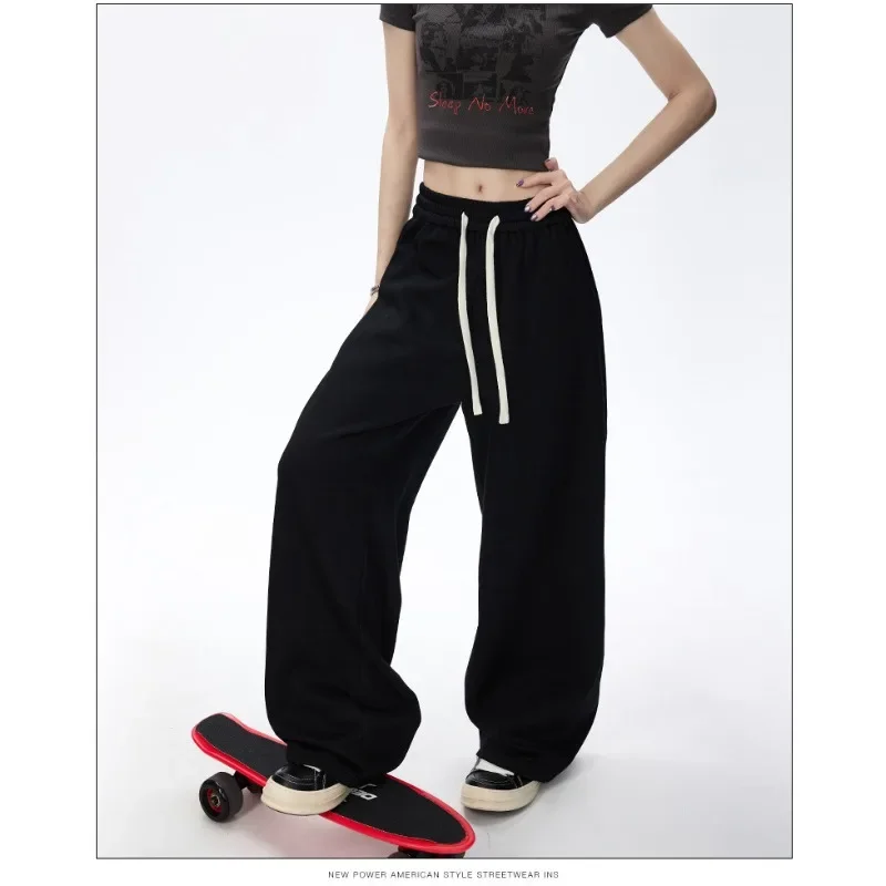 

Брюки для бега на велосипеде, повседневные гигиенические брюки унисекс, осенний новый стиль, американские свободные брюки, высококачественные удобные брюки с изогнутым ножом