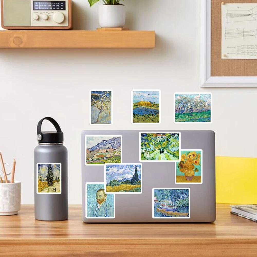 Van Gogh Artwork Paintings Stickers Kids DIY Gift Decorative Decal for Scrapbook Journal Laptop Phone Luggage Bottles Waterproof
