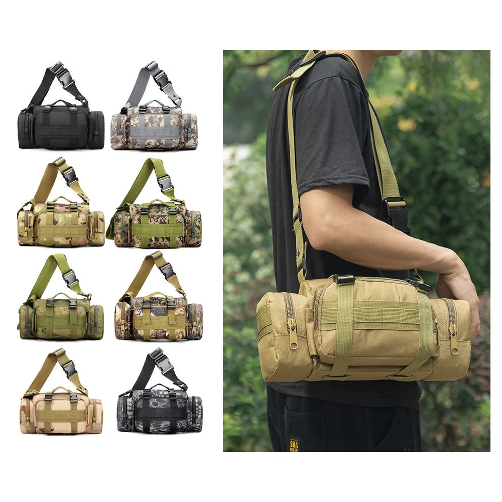 Outdoor Camo Jagen Kamperen Wandelen sportVissen Waterdichte hardloopcamera Fotografie Tactische tas Multifunctioneel heuptasje