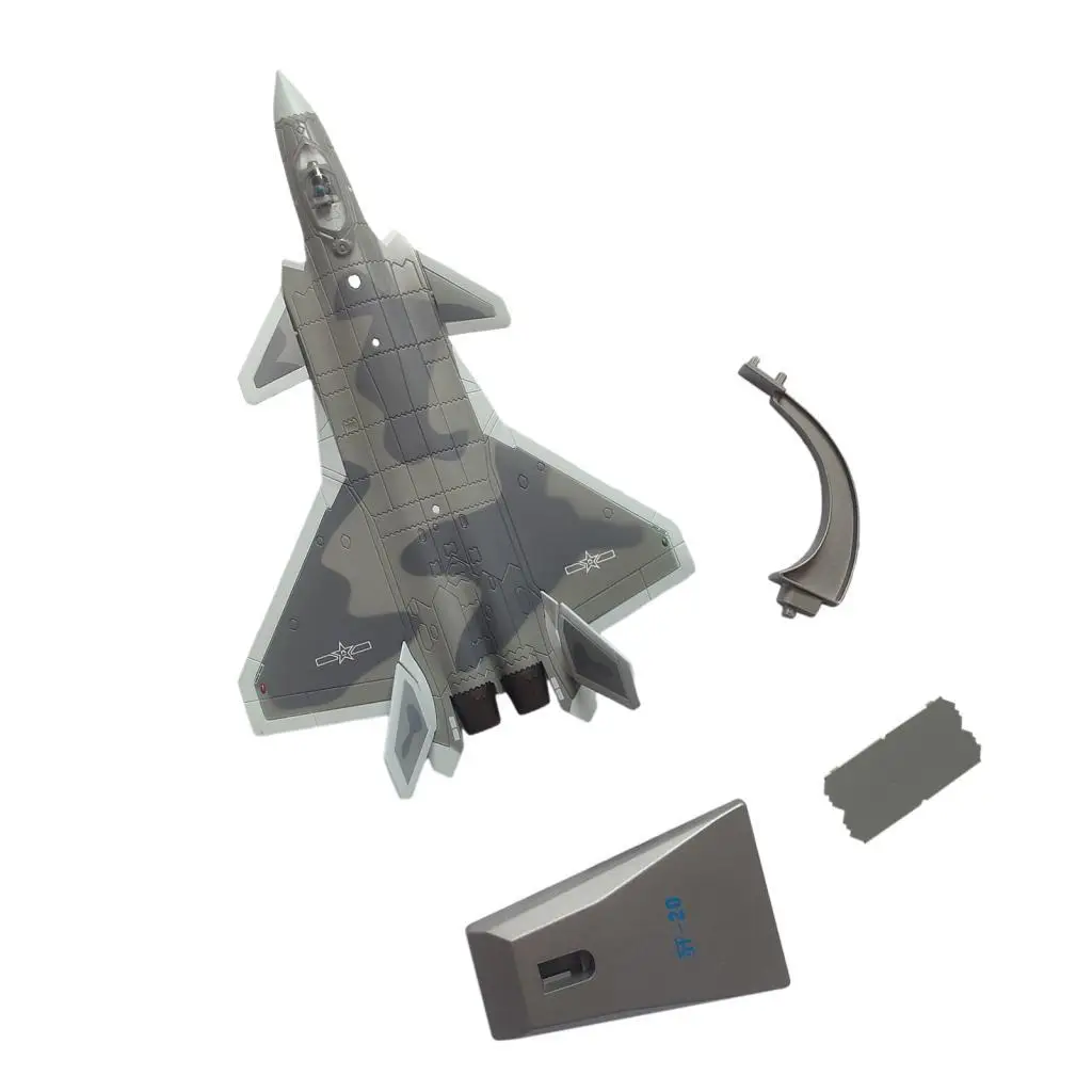 

Aolly Diecast 1:100 J-20 Aircraft Fighter with Stand Desk Decor Ornaments Aviation Collectibles