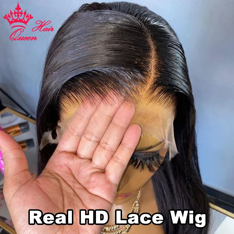 Queen Hair Real HD Lace Wig HD FULL FRONTAL 13x6 13x4 5x5 6x6 7x7 Melt Skin Lace Wig Pre Plucked Straight 100% Raw Human Hair