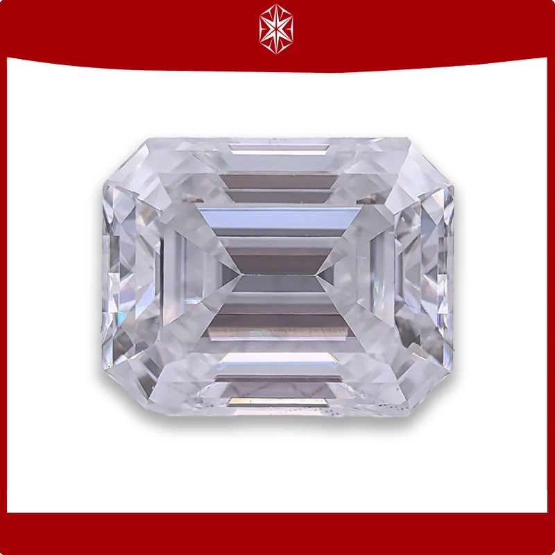 

Highest Grade Moissanite Super White Emerald Cut D Color VVS1 Top Quality Charms Jewelry Making Materials with Certificate