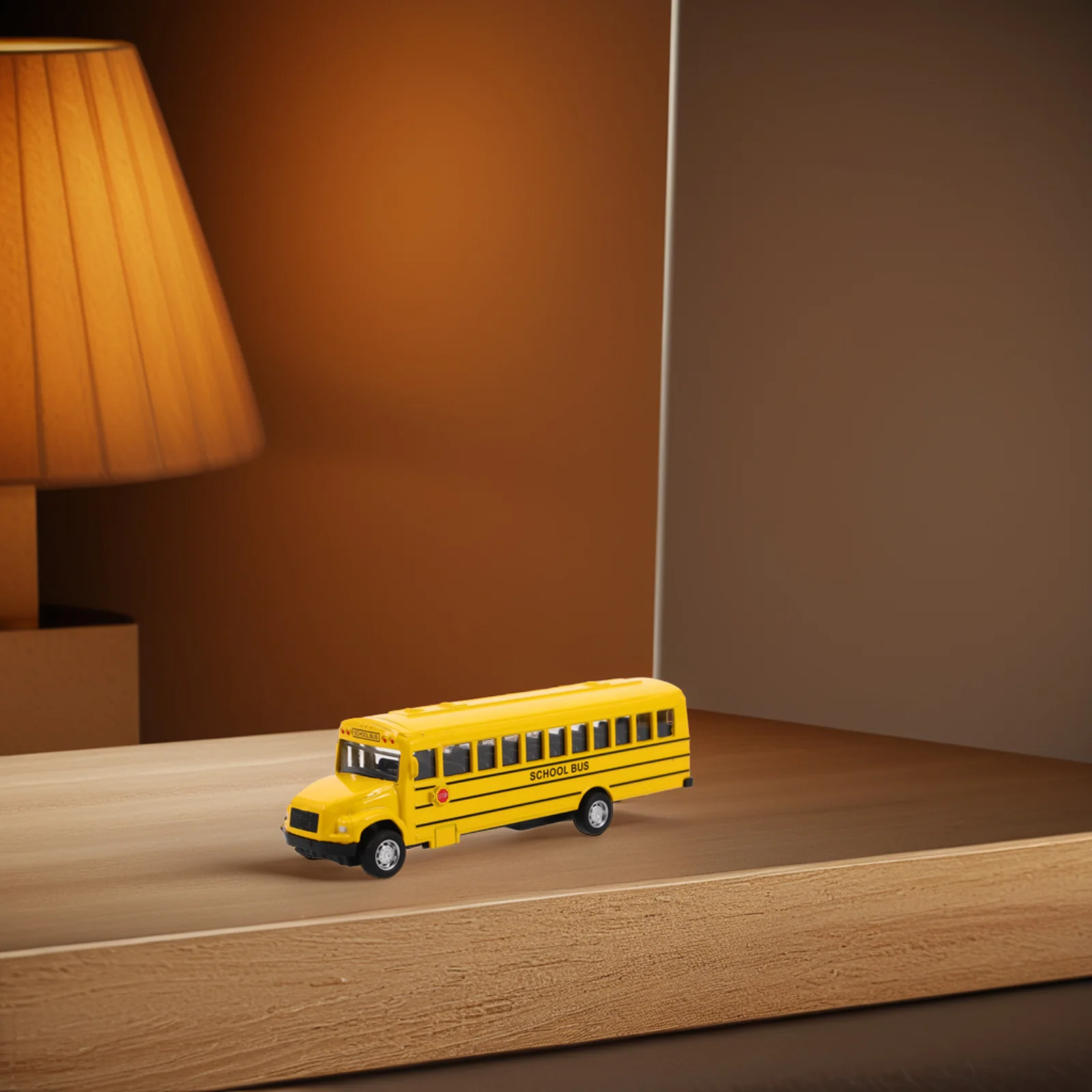 ดึงกลับสีเหลืองสดใสรถโรงเรียนของเล่น Die Cast โลหะของเล่นรถแรงเสียดทาน Powered School Bus ของเล่นสําหรับเด็กชายหญิง