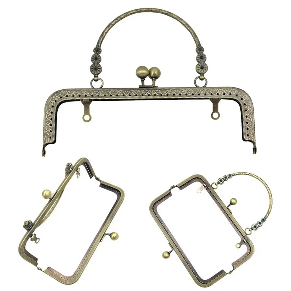 Purse Clasp Frame Bag Kiss Clasp Lock Metal Purse Frame for DIY Craft Purse Bag Making 18CM/20CM