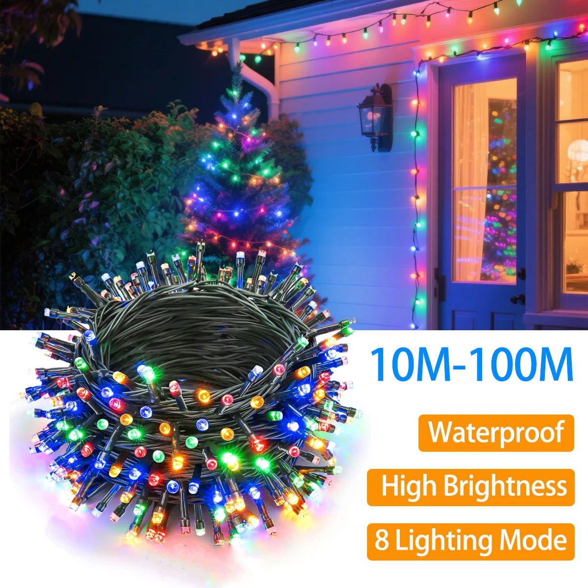 

Outdoor Yard Decorative Light String 24V Ultra Bright Christmas Fairy Lamp Chain Festival NewYear Party Atmosphere Decor Lamp