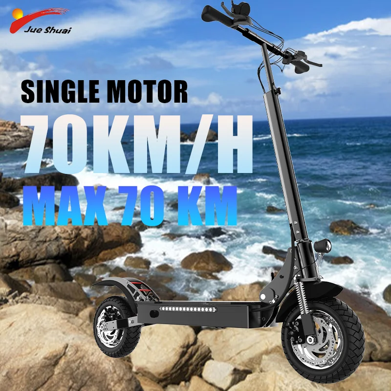 Single Motor 2500W Electric Scooter 70KM/H Top Speed E Scooter 52V 20AH 10 Inch Off-Road Tire Dual Disc Brake for Adults