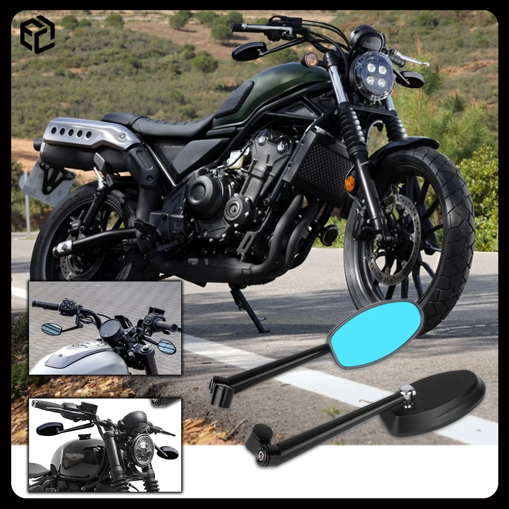 

Зеркало заднего вида для мотоцикла HONDA REBEL CMX 500 1100 250 300 CL500, антибликовое боковое зеркало, аксессуары, алюминиевый сплав с ЧПУ